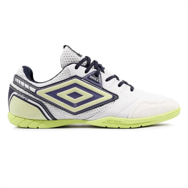 Chuteira Futsal Umbro Skill Unissex 36 / Branco / Verde