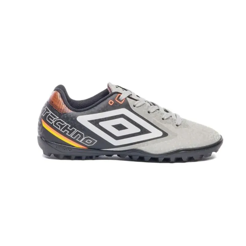Chuteira de Society Umbro Techno II Juvenil Cinza CINZA/PRETO/BRANCO - 35