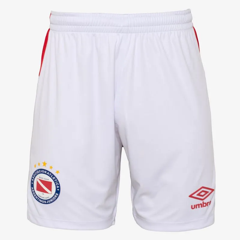 SHORTS MASCULINO UMBRO CLUB A.A.A.J. OF.2 2025 - BLANCO/ROJO/AZUL MORADO - S