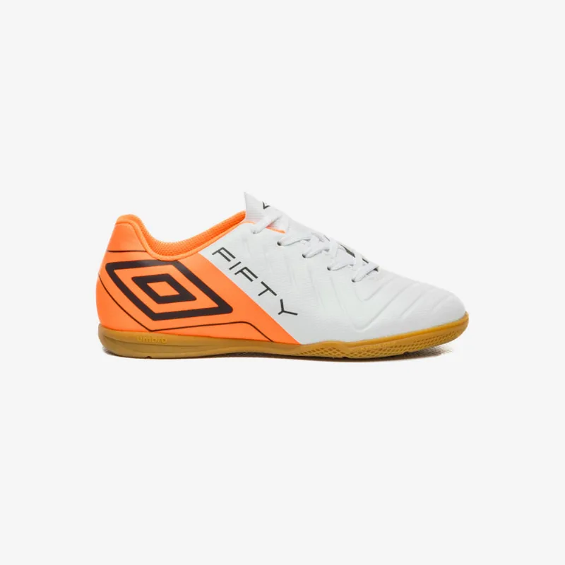 Chuteira Umbro Fifty VI Futsal Junior 31 / Branco