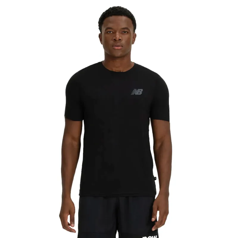 Camiseta Masculina New Balance Active Logo Manga Curta Preto - P