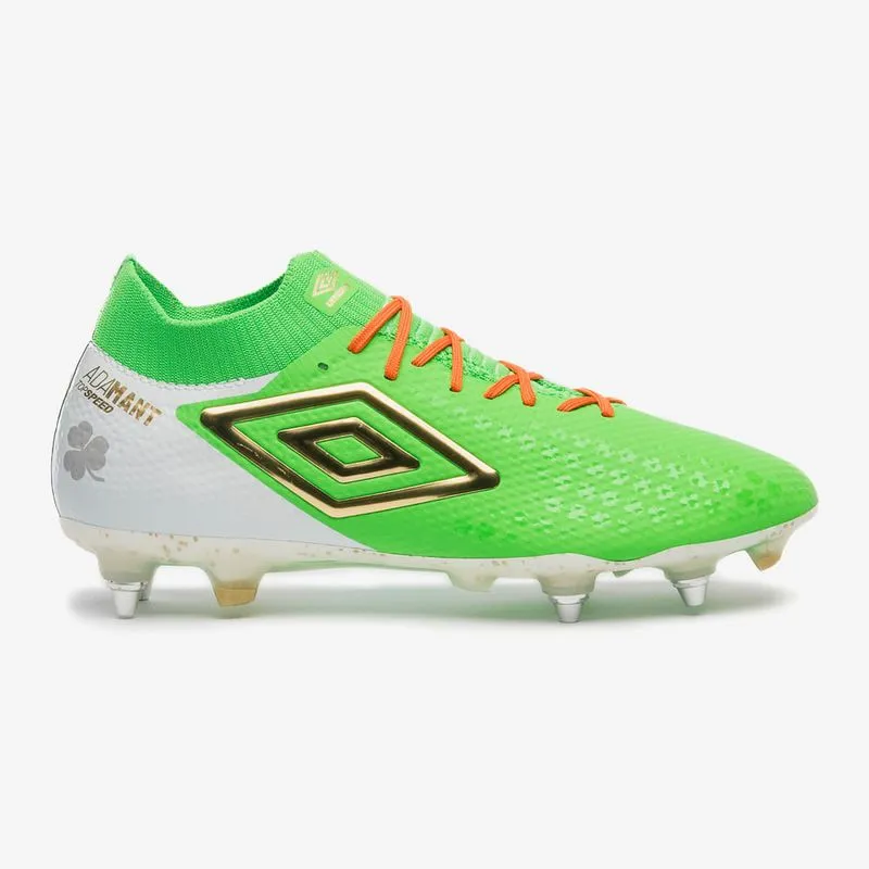BOTIN CAMPO UMBRO ADAMANT TOP SPEED PRO SG GOOD LUCK - VERDE/BLANCO/DORADO - 45