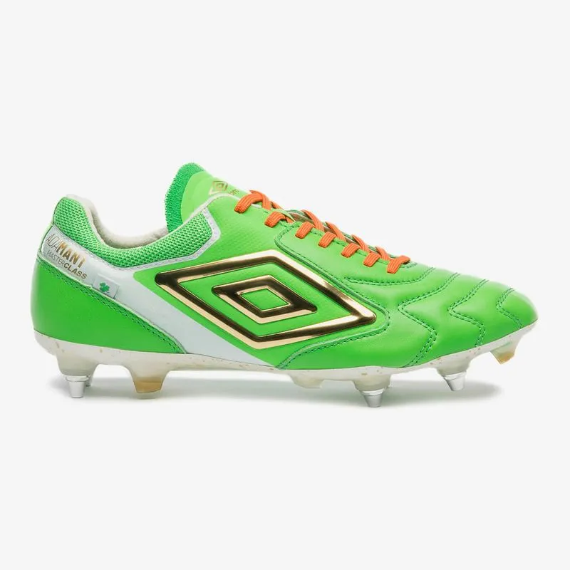 BOTIN CAMPO UMBRO ADAMANT MASTER CLASS PRO SG GOOD LUCK - VERDE/BLANCO/DORADO - 36