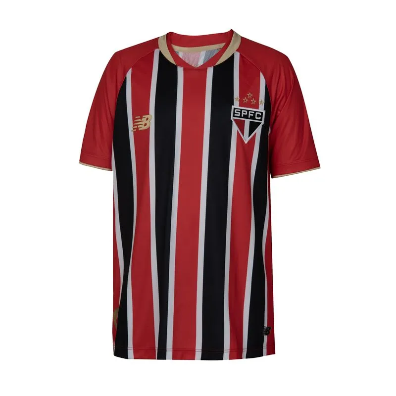 Camiseta New Balance Away Spfc 2025 Juvenil Vermelha VERMELHO/BRANCO/PRETO - 08