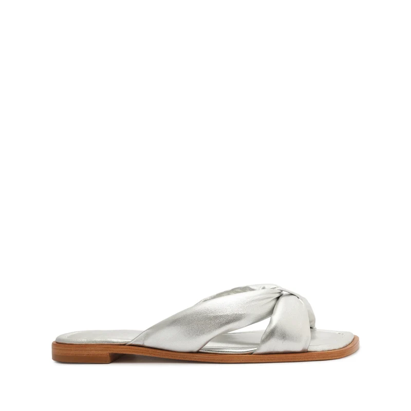 Fairy Metallic Leather Sandal 9 / Silver / Metallic Leather