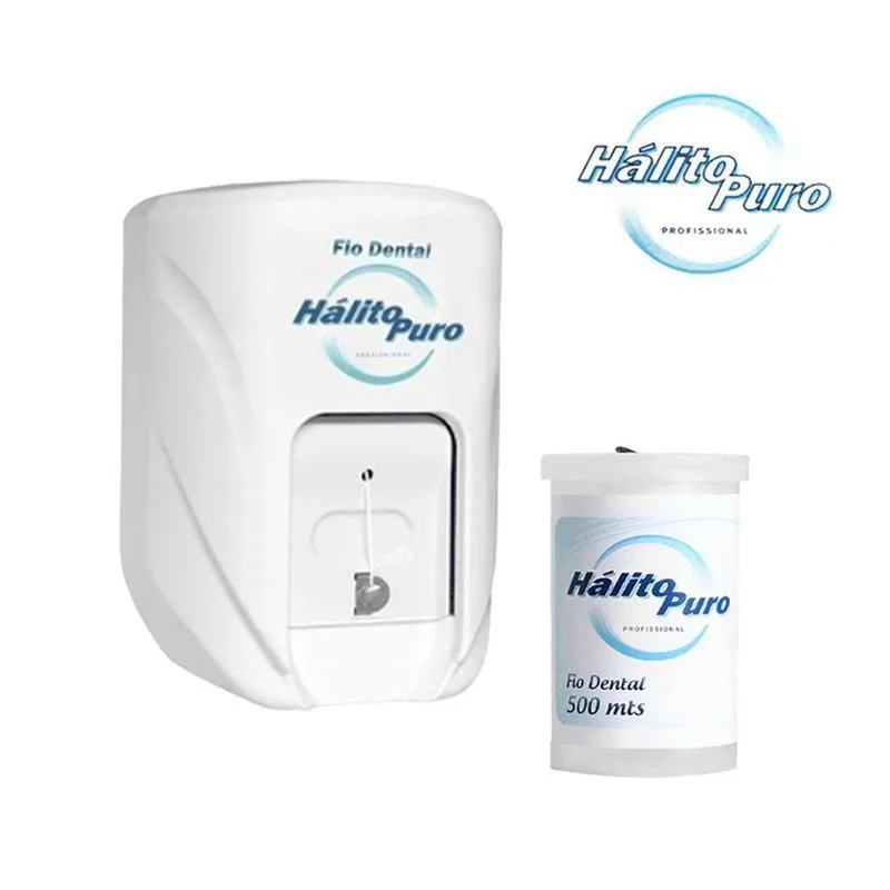 Combo Dispenser Fio Dental + Refil 500m Parede Banheiro
