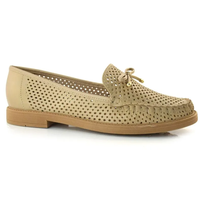 Mocassim Feminino Giulia Domna Bege 254.016/232 35