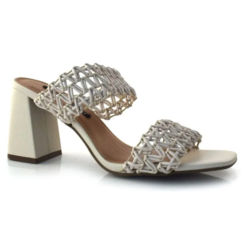 Tamanco de Couro Feminino Suzzara Off White 546011 37