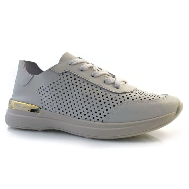 Tênis de Couro Feminino Suzzara Branco 187.023 38