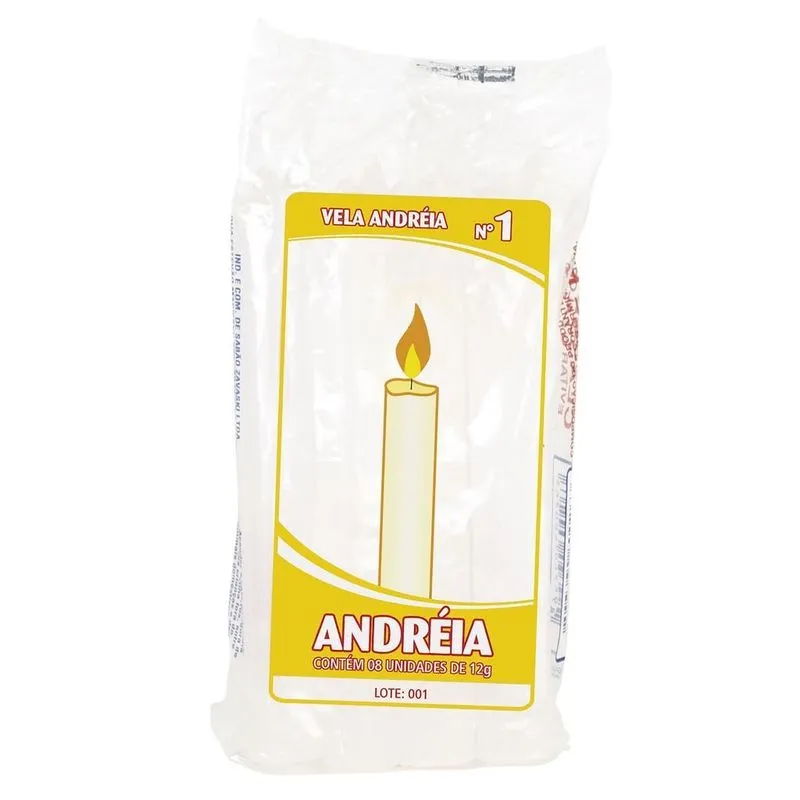Velas Palito Branca Parafina Pura - Kit 64 Unidades