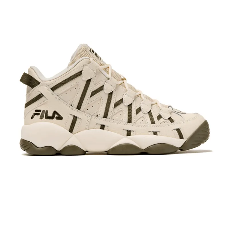 ZAPATILLA FILA STACKHOUSE SPAGHETTI MASCULINO - WHITECAP GRAY/DARK OLIVE/GARDENIA - 41