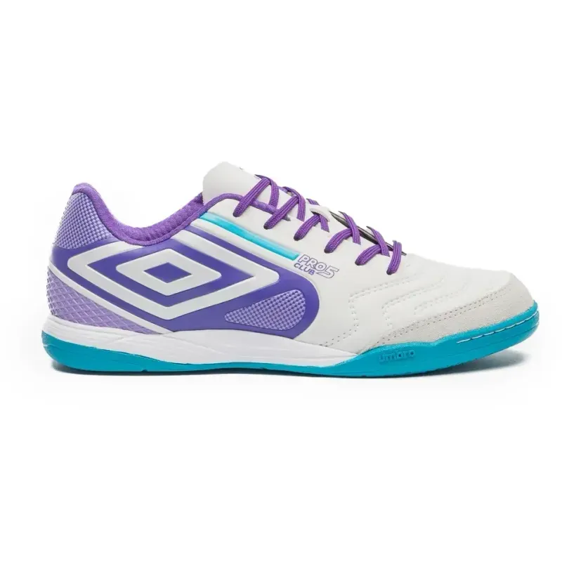 Chuteira Futsal Umbro Pro 5 Bump Club Unissex Branco BRANCO/ELECTRIC PURPLE/AZUL - 35
