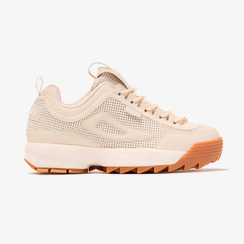 ZAPATILLA FILA DISRUPTOR 2 WOVEN FEMENINO - WHITECAP GRAY/GARDENIA/GUM - 35