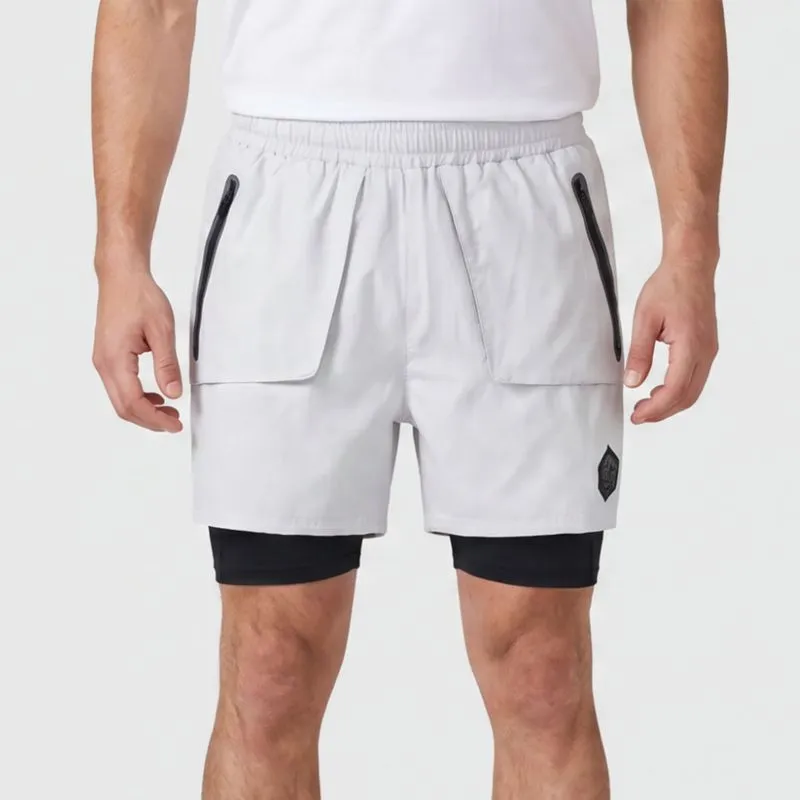 SHORTS HOMBRE UMBRO PRO TRAINING ELITE HYBRID - HARBOR MIST/BLACK - XL