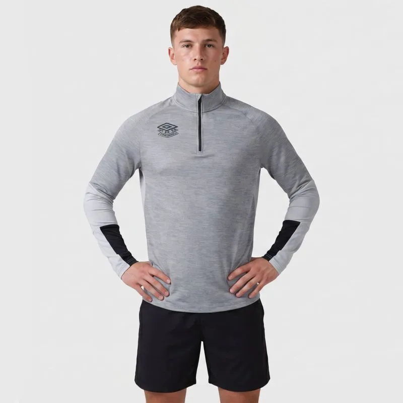 BUZO MASCULINO UMBRO PRO TRAINING HALF ZIP TOP - HARBOR MIST/BLACK - S