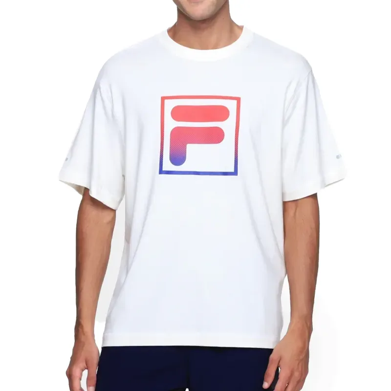 Camiseta Masculina Running Fila Branco Off G