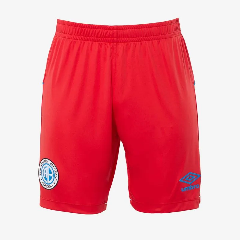 SHORTS MASCULINO UMBRO CLUB ATLETICO BELGRANO OF.3 2025 - ROJO/TOPAZIO AZUL - XL