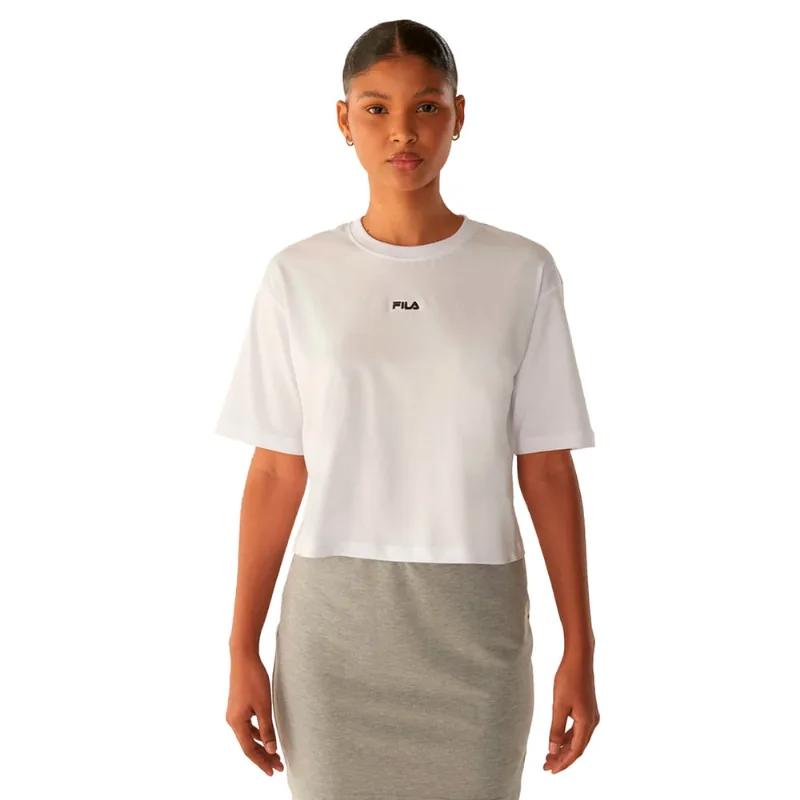 Camiseta Cropped Feminina Fila Comfort Classic Branco - P