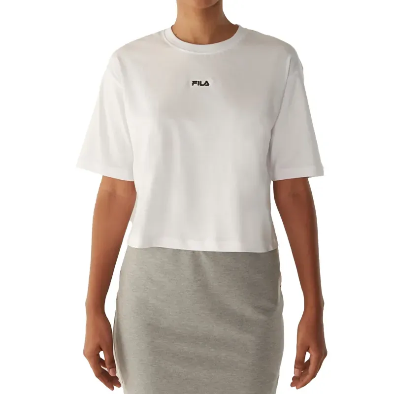 Blusa Feminina Crop Comfort Fila Branco GG