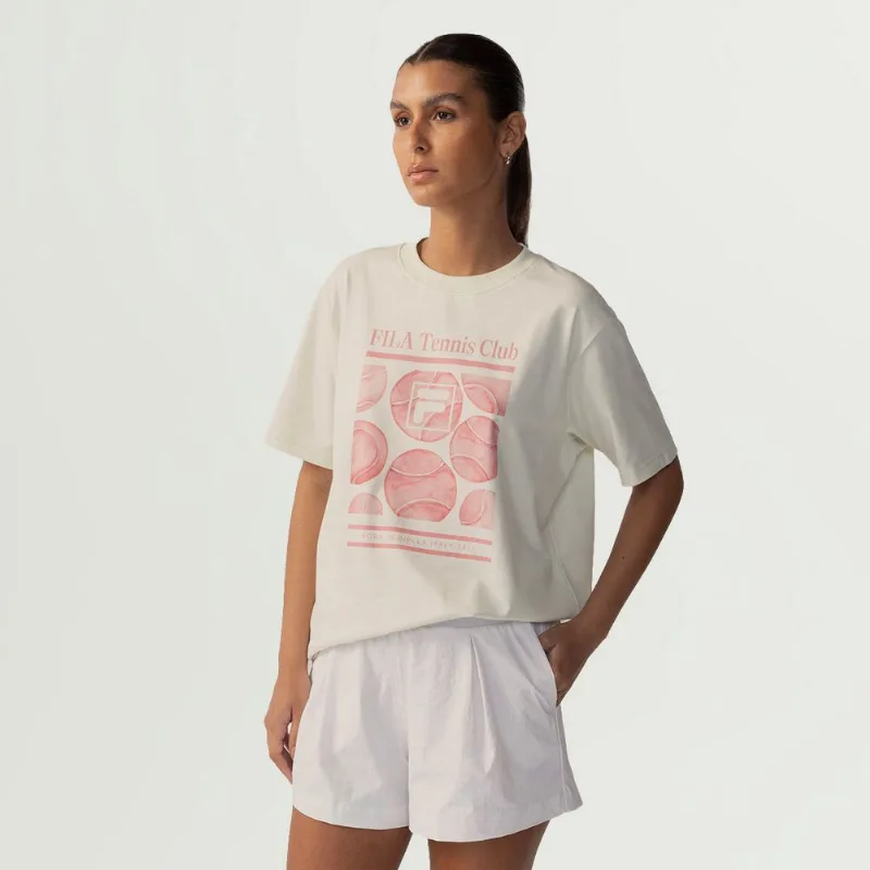 Camiseta Fila Oversized Letter Graphic Feminina P