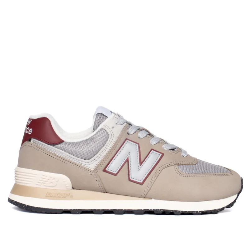 Tênis Masculino New Balance 574 ENCAP Bege/Vermelho - 41