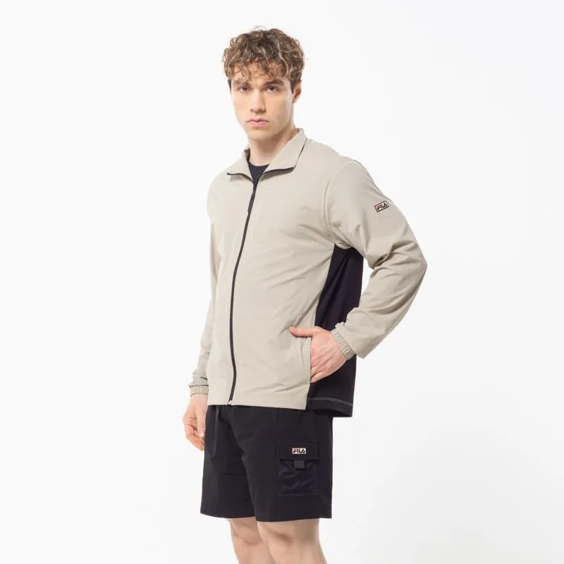 CAMPERA ROMPEVIENTO MASCULINA FILA UTILITY POCKET F-BOX - ARENA/NEGRO - S