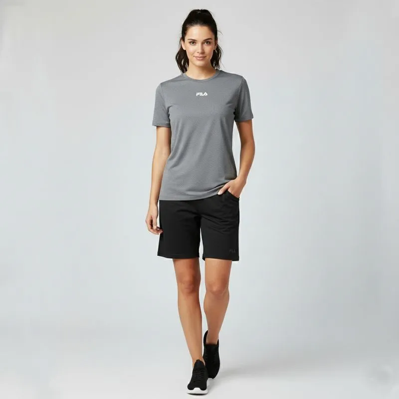 REMERA FEMENINA FILA BASIC TRAIN III - GRIS MELANGE - L