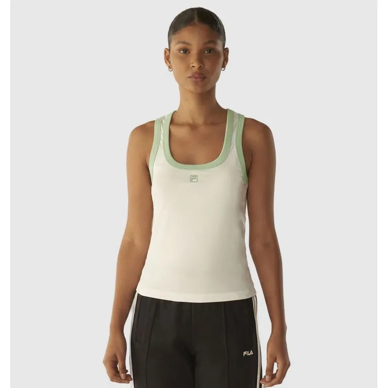 REMERA MUSCULOSA FEMENINA FILA SLIM F-BOX - VERDE CHINO CLARO - L