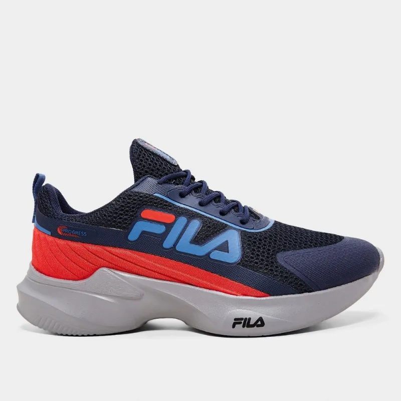 Tênis Infantil Fila Progress - Unissex - Marinho+Vermelho
