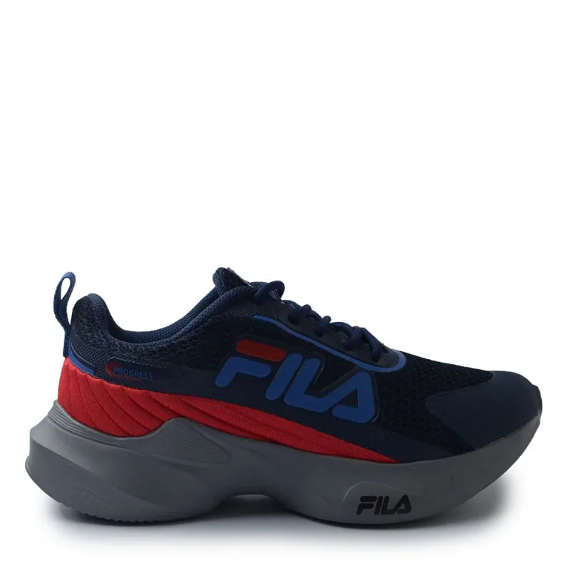 Tênis Esportivo Fila Infantil Masculino PROGRESS F04K00017 7061 MARINHO/VERM/AZ 29