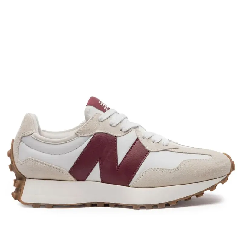 Tênis Feminino New Balance 327 Logo Ampliado Bege/Vinho - 36