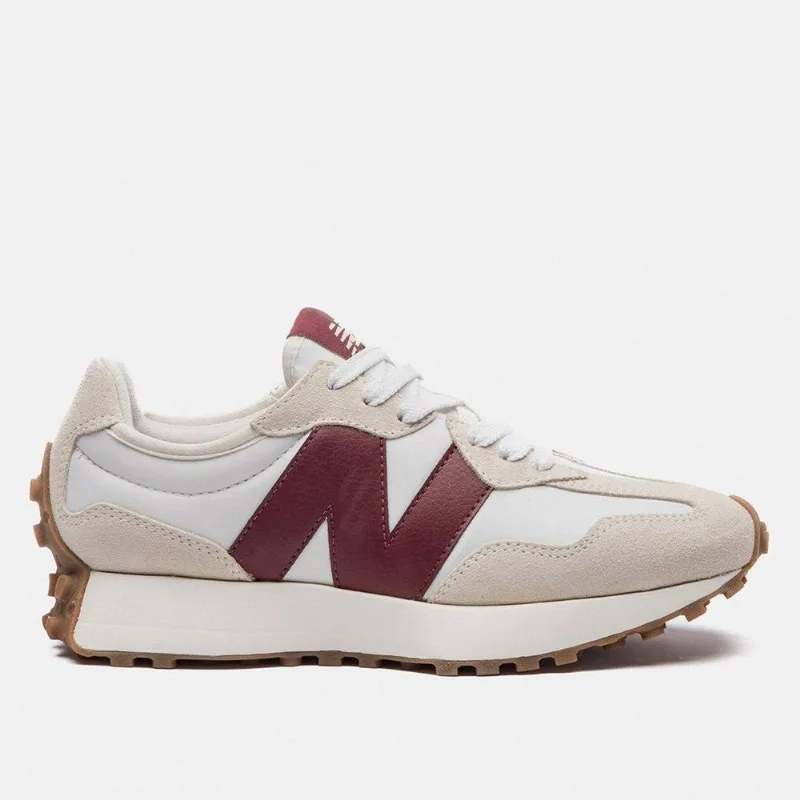 Tênis New Balance 327 V1 Feminino - Feminino - Bege+Vinho