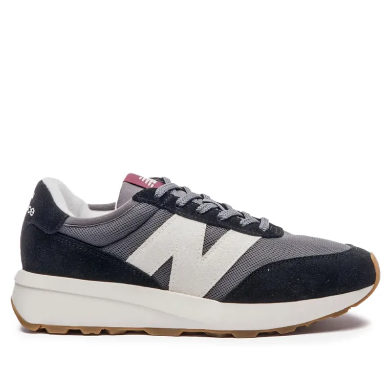 Tênis Unissex New Balance 370 Casual Preto/Cinza - 39