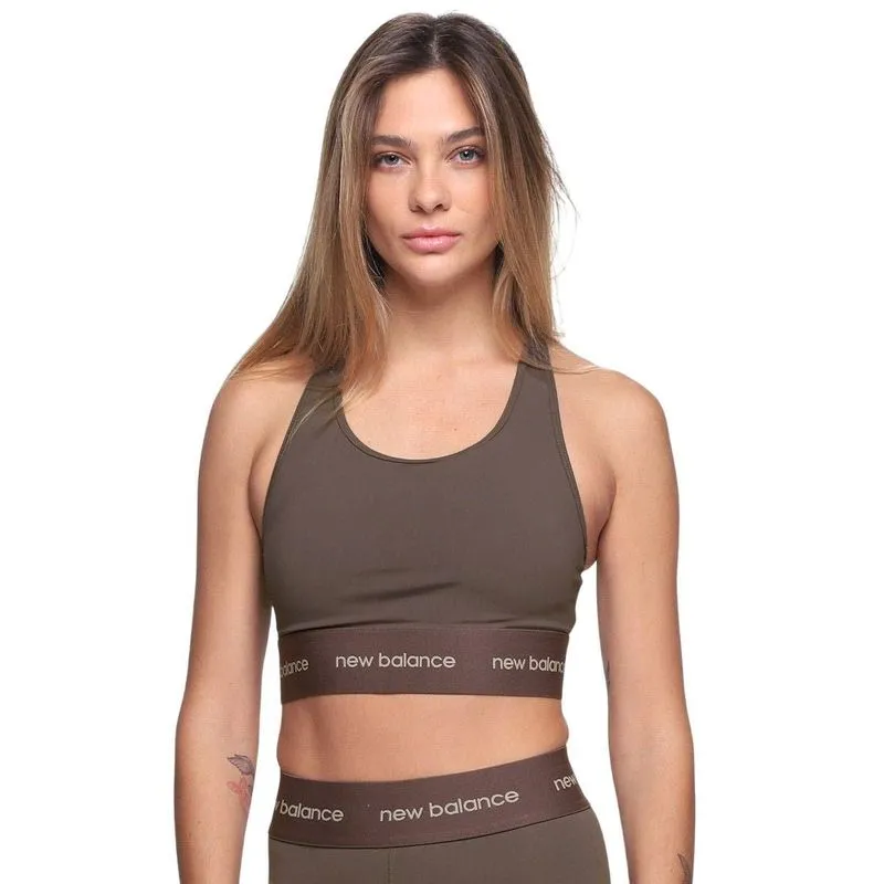 Top New Balance Sport Essentials Active Fem WB41048B-EAS GG / MARROM