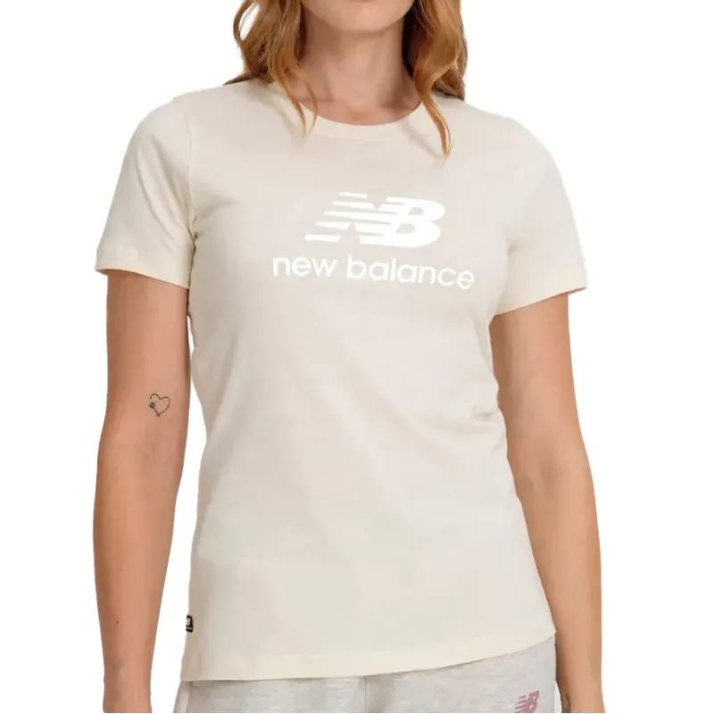 Camiseta New Balance Essentials Feminina Branco Linho GG