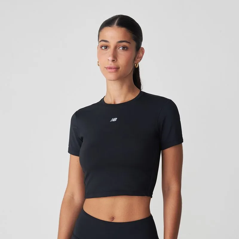 Camiseta Cropped Harmony Rib Performance Feminina PP