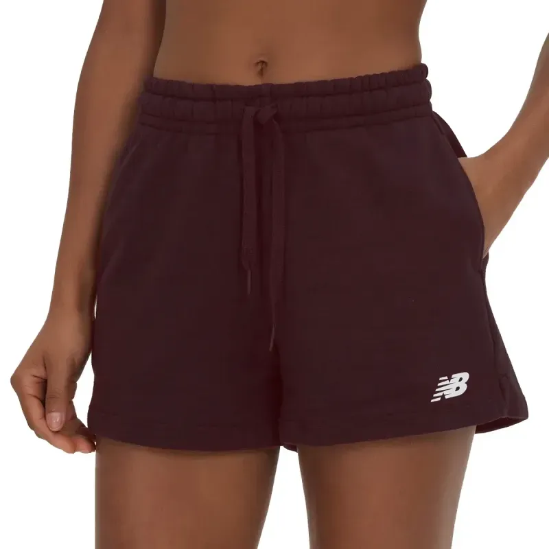 Shorts New Balance Essentials Pocket Feminino Marrom G