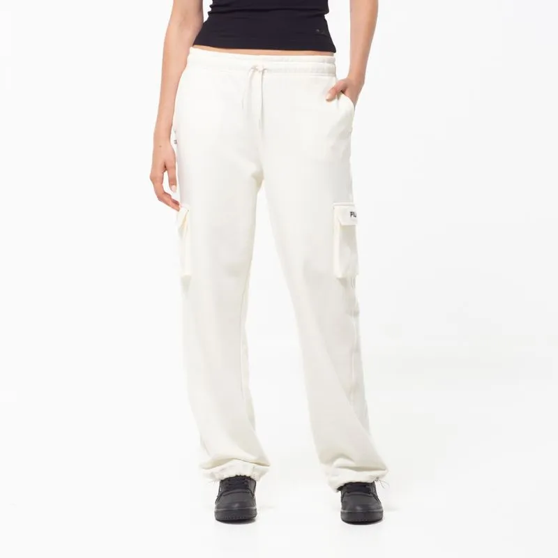 PANTALON MUJER FILA COMFORT CARGO LETTER PANTALON FEMENINO FILA COMFORT CARGO LETTER - BLANCO GARDENIA - XL