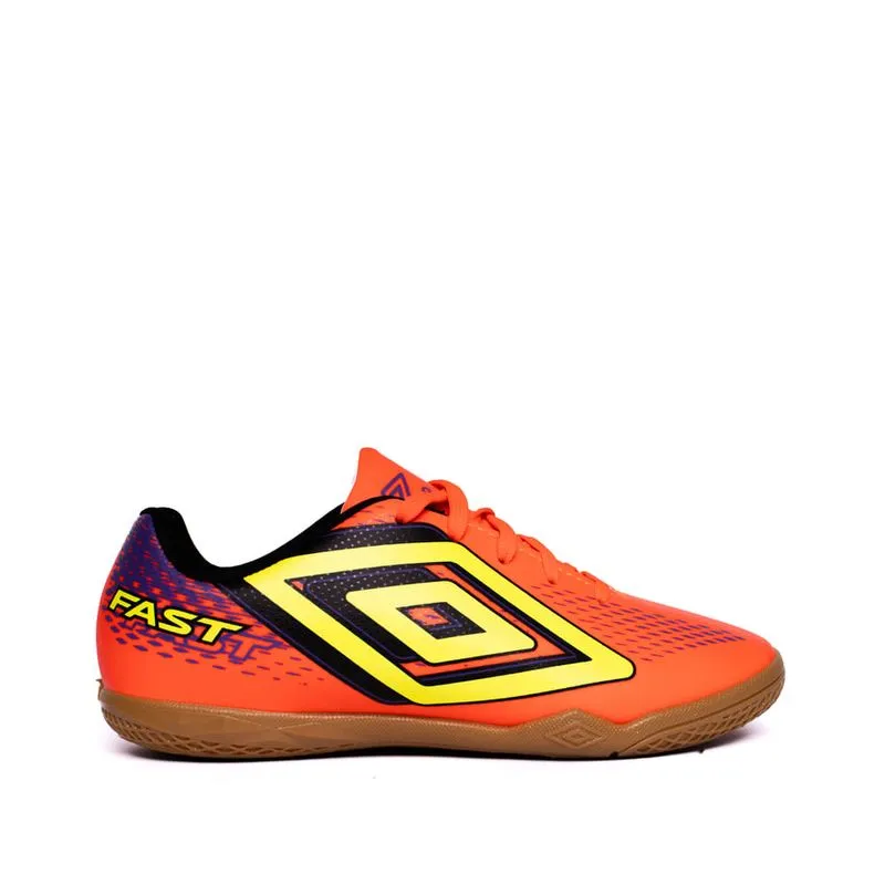 Chuteira Infantil Umbro Futsal Fast II JR Laranja/Roxo - 36