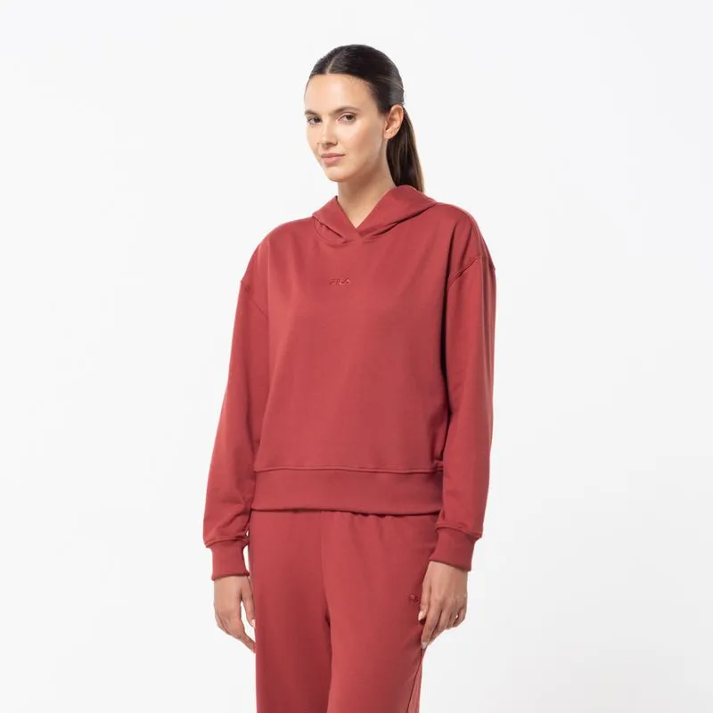 BUZO CANGURO FEMENINO FILA BASIC CLASSIC LIGHT - OCRE ROJO - M