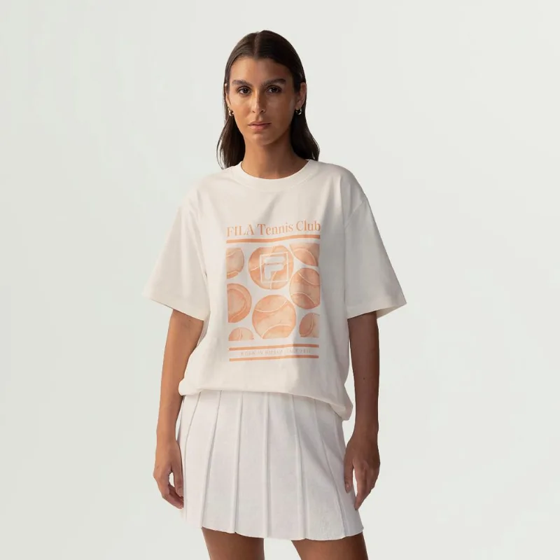 Camiseta Fila Oversized Letter Graphic Feminina GG