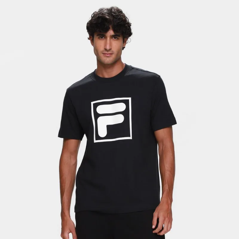 Camiseta Fila Confort F-Box Union Classics Masculina - Masculino - Preto+Branco