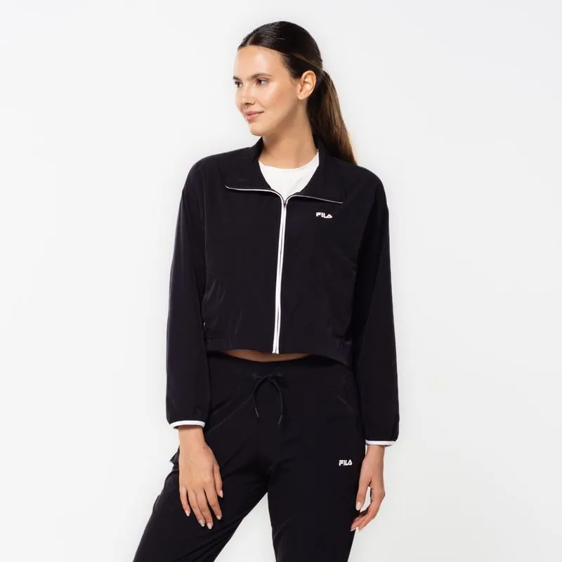 CAMPERA FEMENINA FILA ESSENTIAL FLOATING II - NEGRO/BLANCO - XL