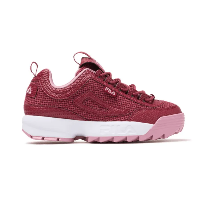 ZAPATILLA FILA DISRUPTOR 2 WOVEN FEMENINO - TIBETANO ROJO/LILAS/BLANCO - 39