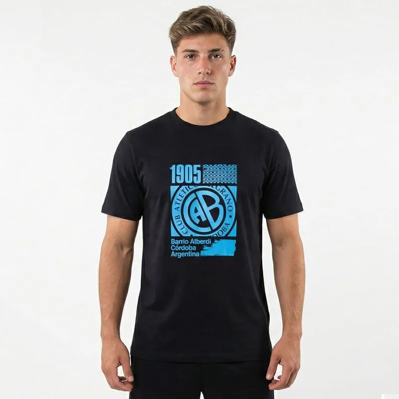 CAMISETA MASCULINA UMBRO CLUB ATLETICO BELGRANO 2026 - NEGRO - XXXL