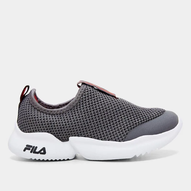 Tênis Infantil Fila Funny Unissex - Unissex - Grafite+Vermelho
