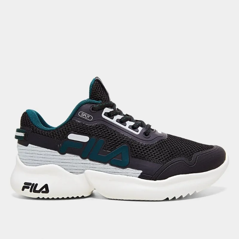 Tênis Infantil Fila Split - Unissex - Preto+Cinza