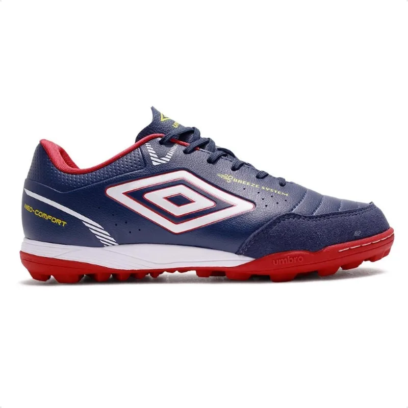 Chuteira Society Umbro Neo Comfort Masculina 45 / Marinho e Vermelho