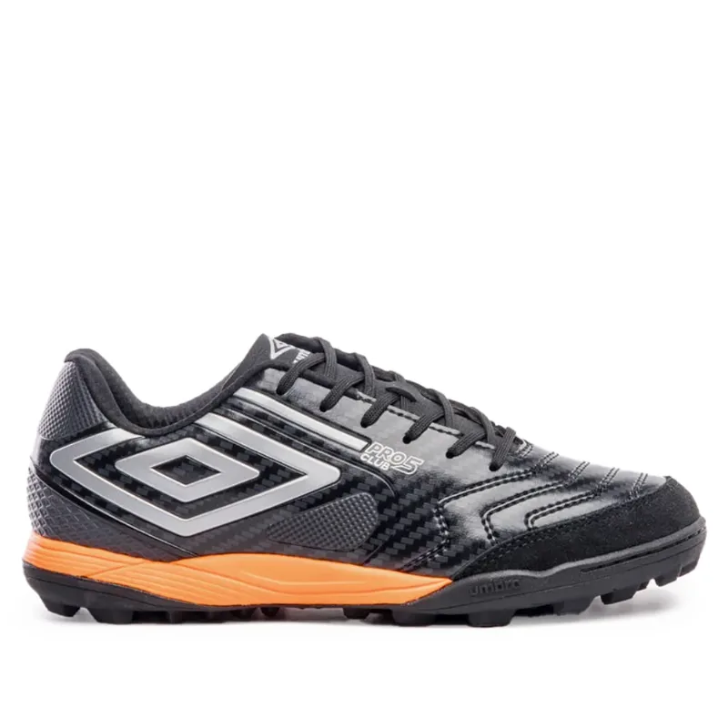 Chuteira Masculina Umbro Pro 5 Bump Club Preto/Laranja - 42