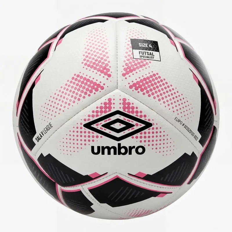 PELOTA SALA UMBRO SALA V LEAGUE - BLANCO/NEGRO/PINK LEMONADE/GRAFITO - 4